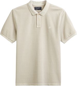 Poloshirt, short sleeve, rib detail