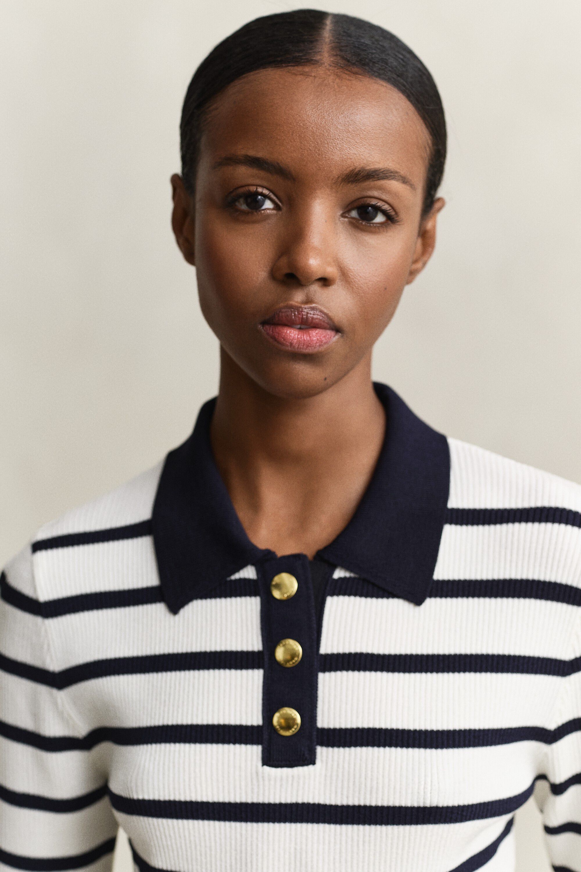STRIPED KNIT RUGGER