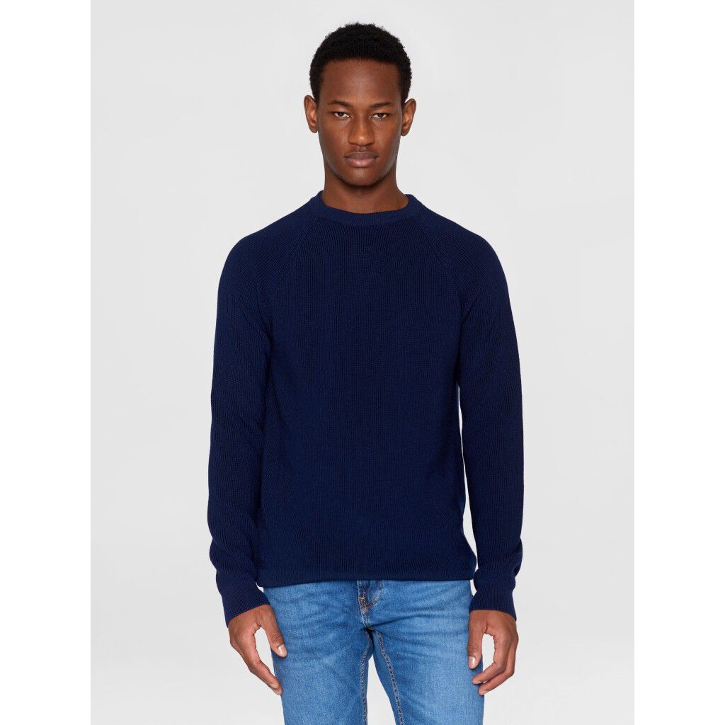 O-neck merino wool rib knit - RWS