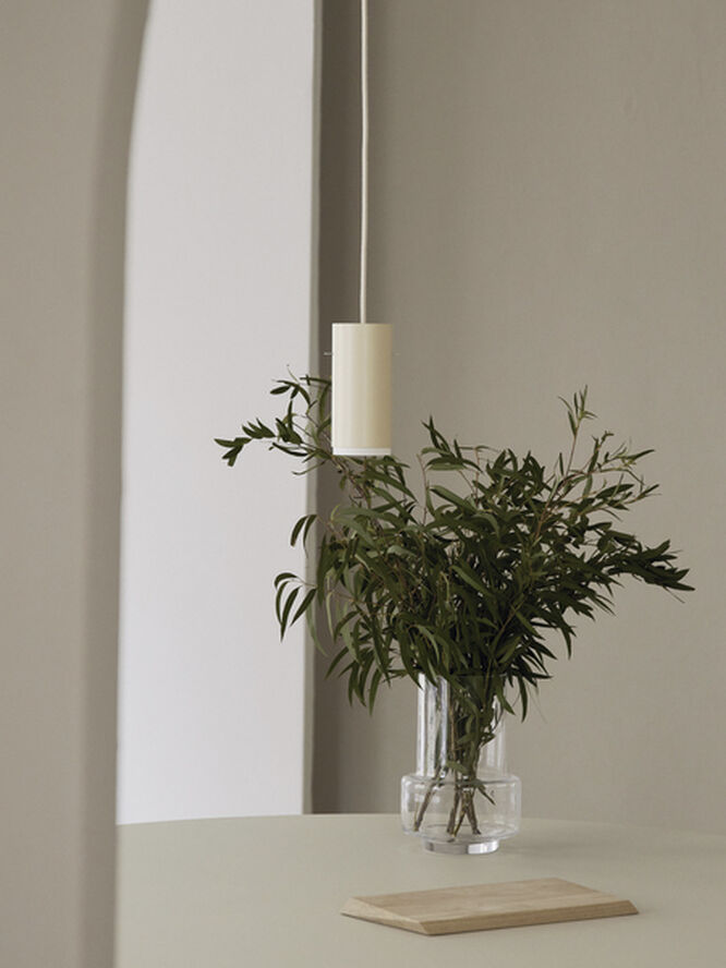 Tube Pendant, Beige, Large