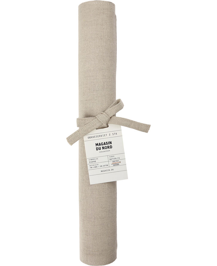 Dækkeserviet 2 stk 33x46 Natural