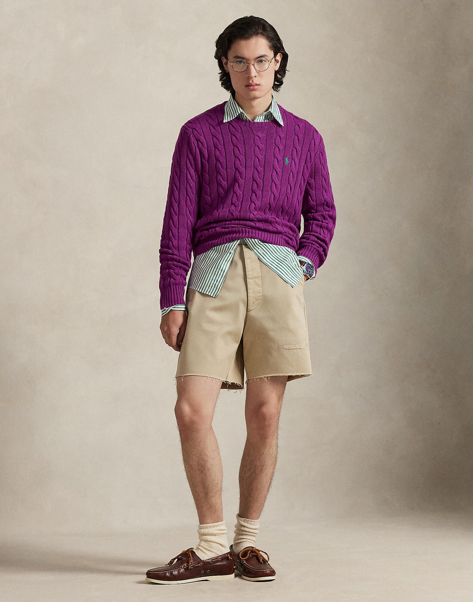 Cable-Knit Cotton Sweater