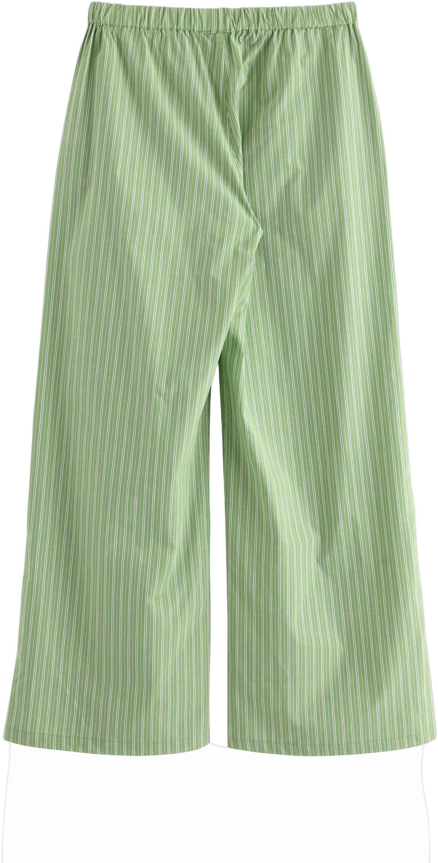 Pyjamasbyxa i bomullspoplin med avs