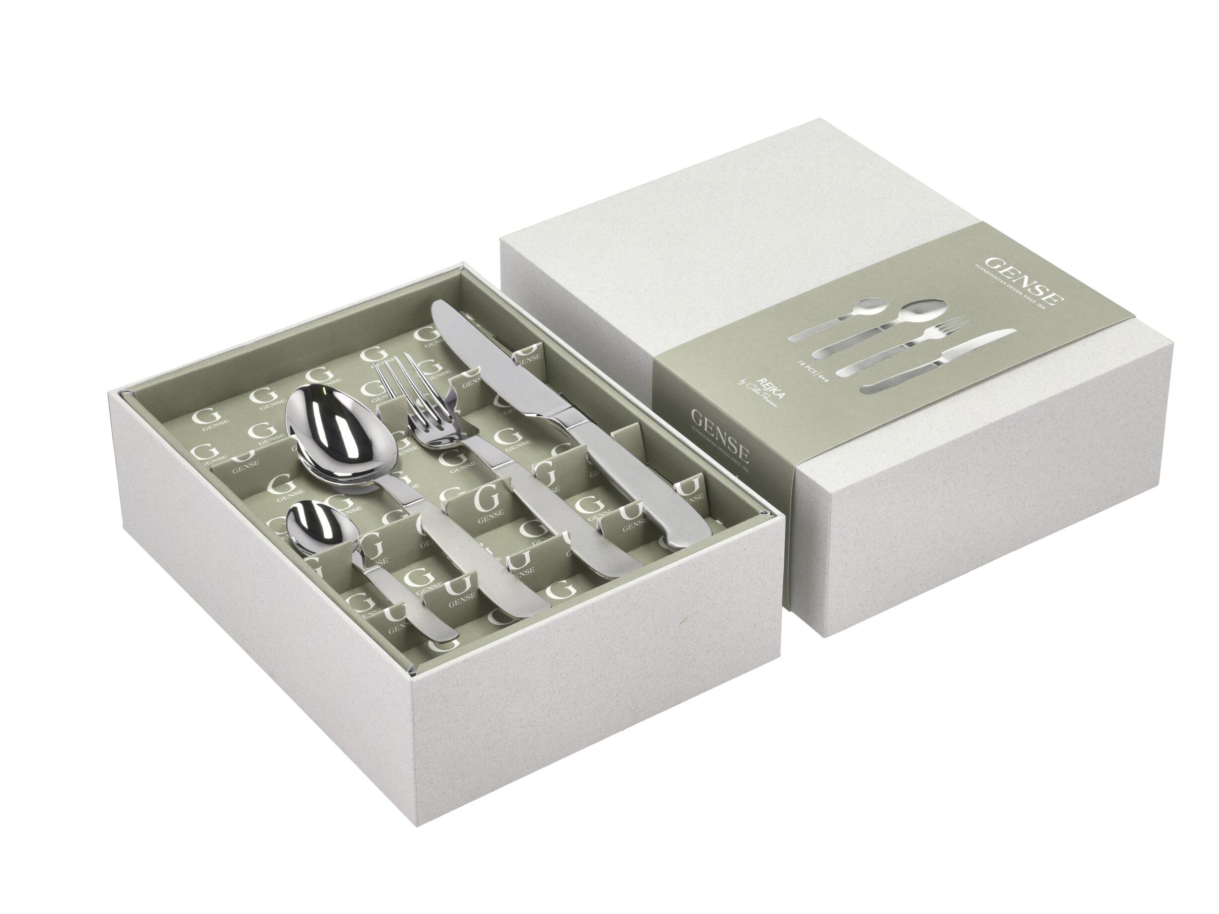 Bestikksett Rejka 16 deler Matt/blankt st&aring;l