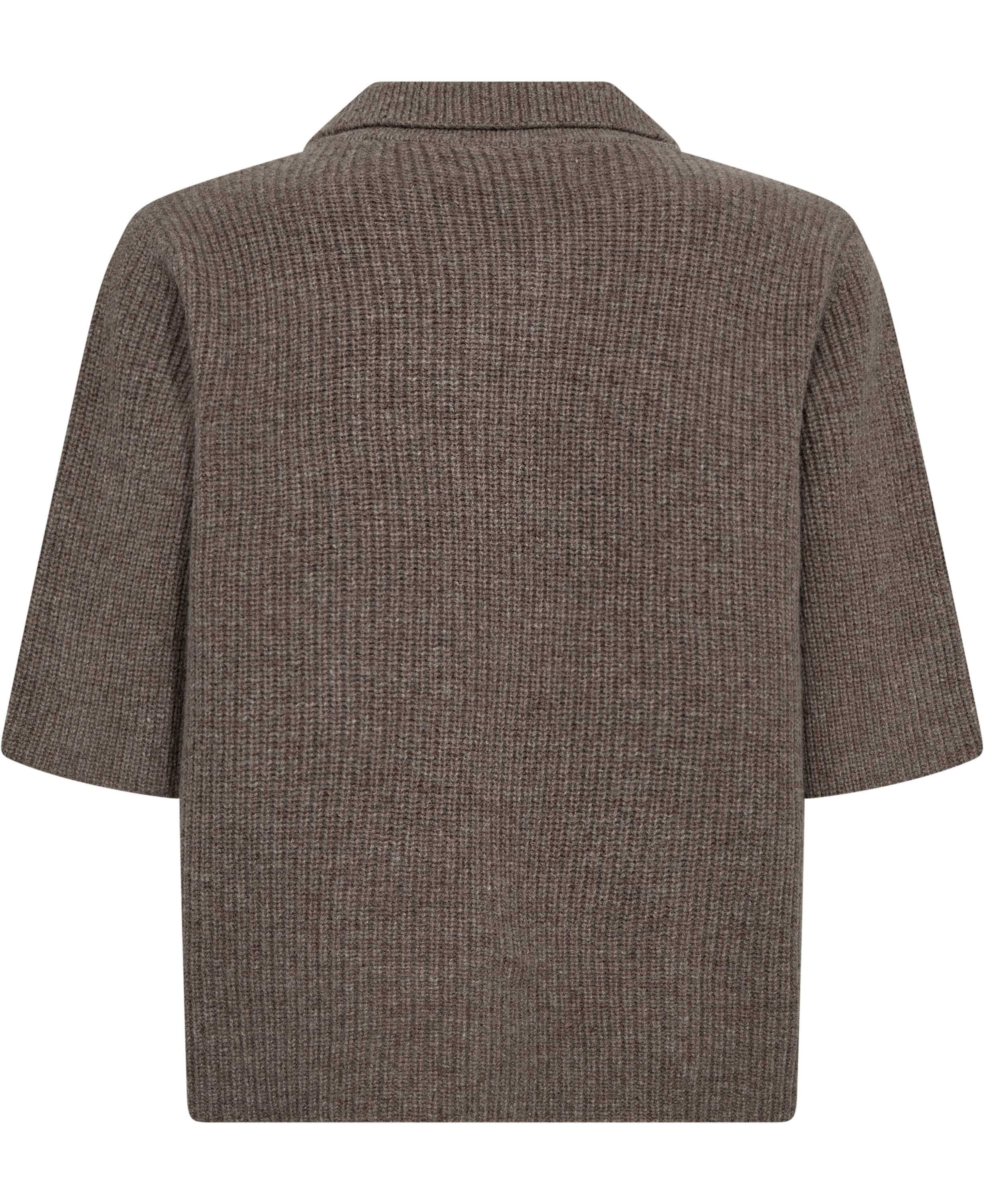 Gloria 2 Kort&Atilde;&brvbar;rmede polo cardigan - 100%  Merinould RWS