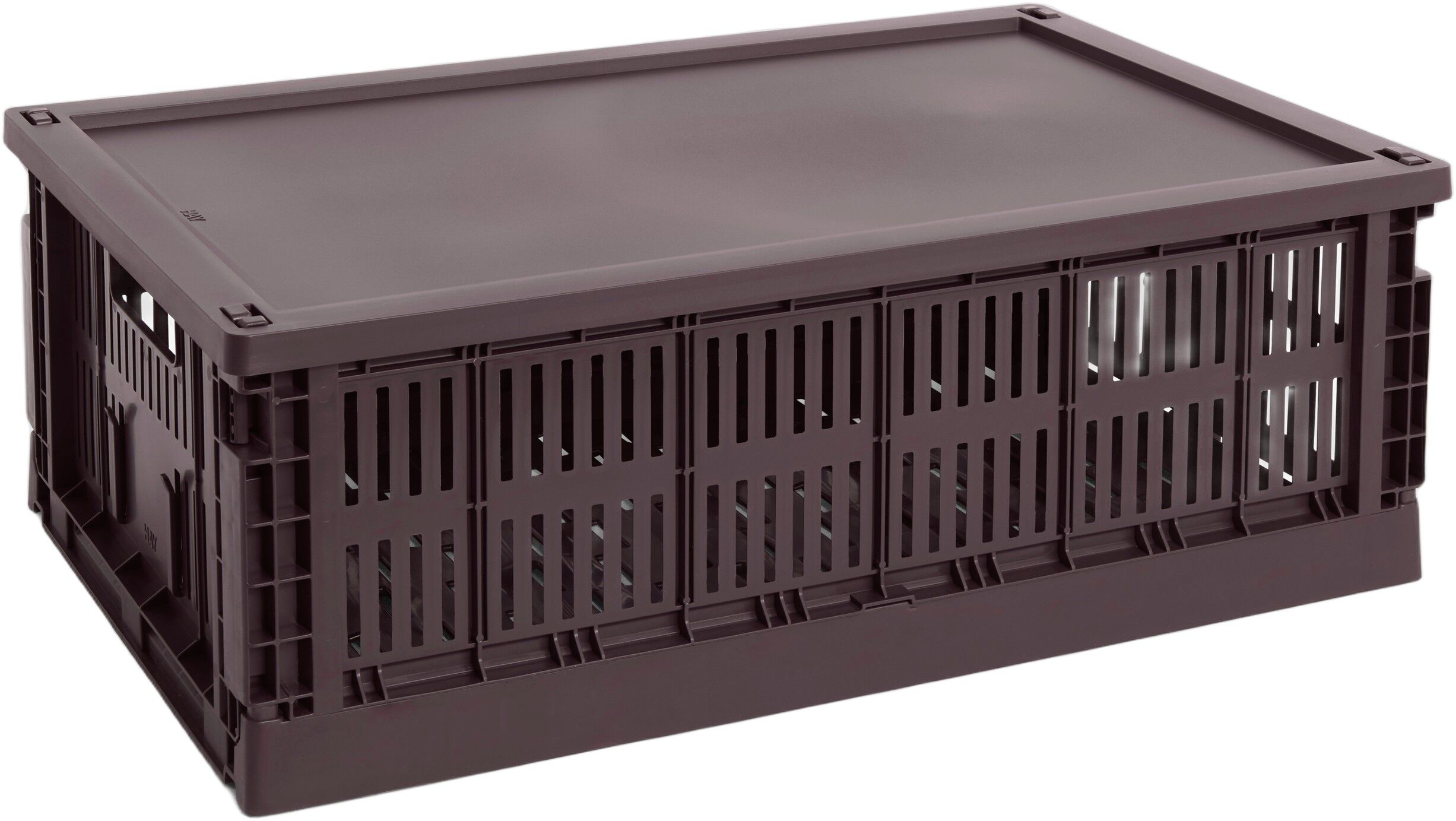 HAY Colour Crate Lid Plastic-Large-Bordeaux