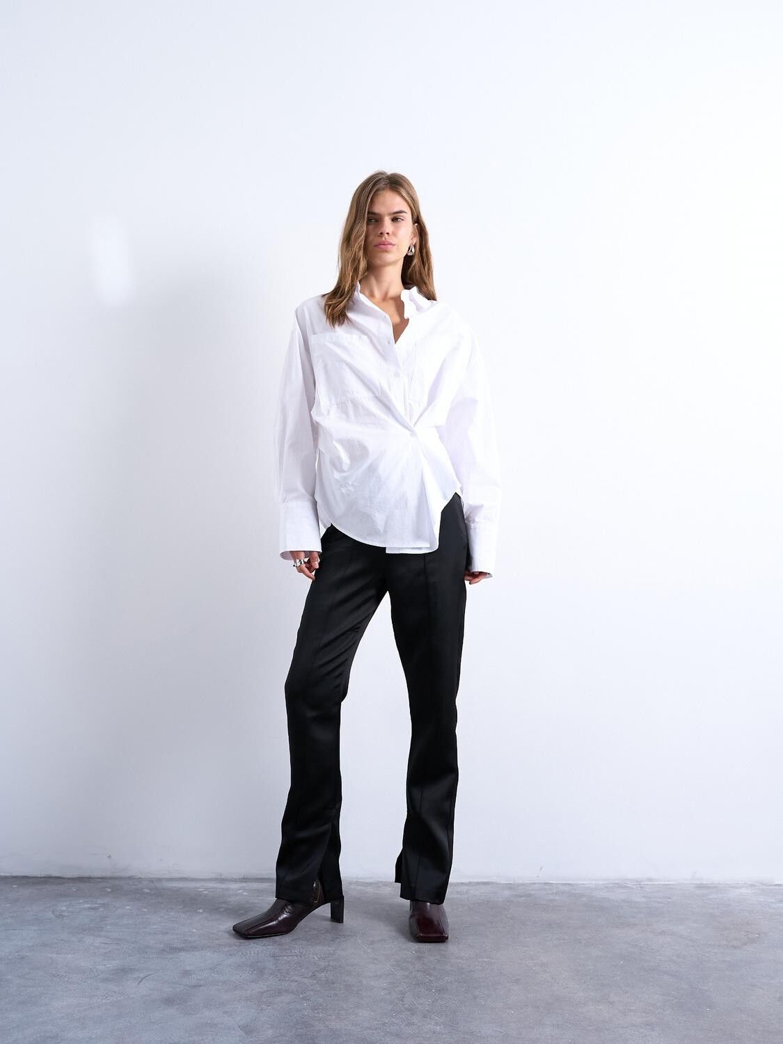 Tshilda Ls Asymmetric Shirt Wvn