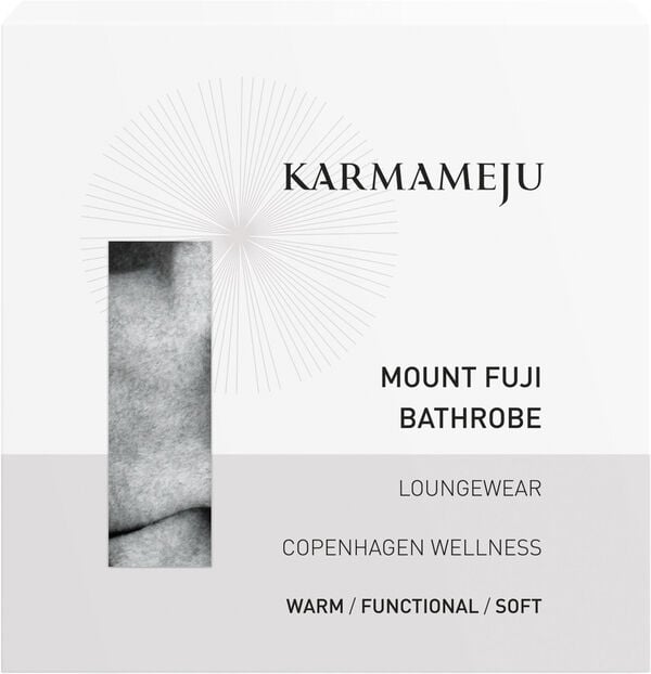 Mount fuji morgenkåbe lysegrå
