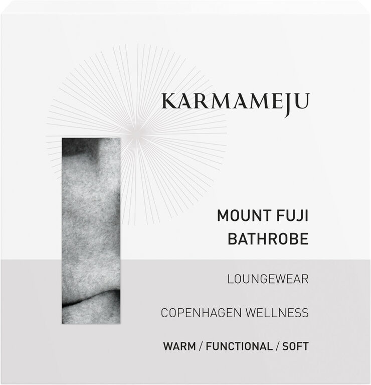 Mount fuji morgenkåbe lysegrå