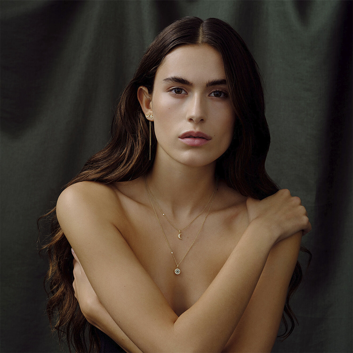 Moon Balance Pendant - Gold