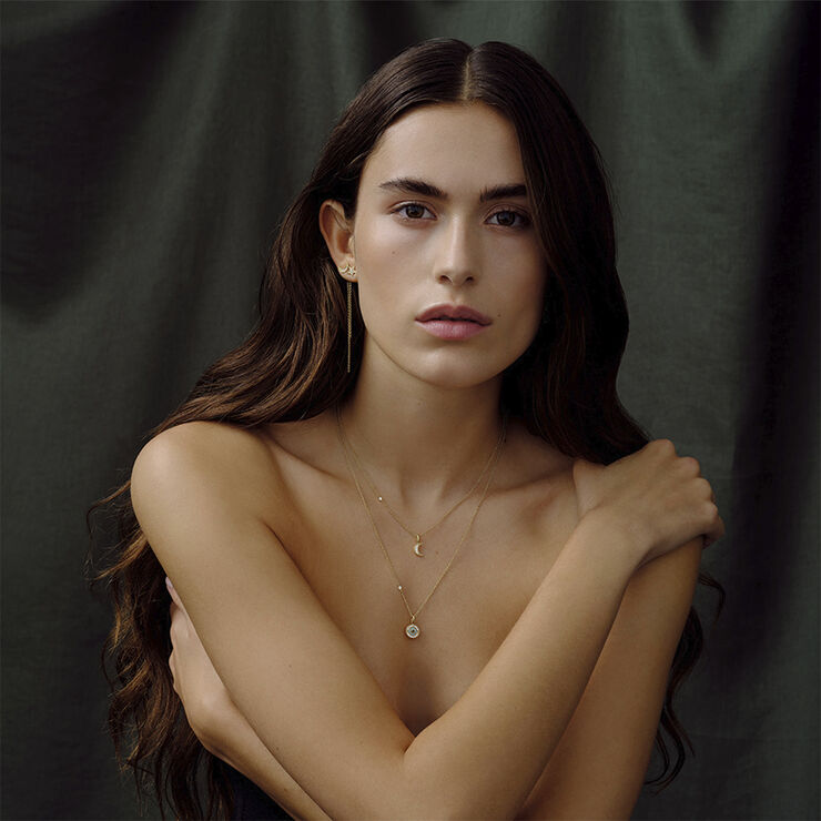 Moon Balance Pendant - Gold