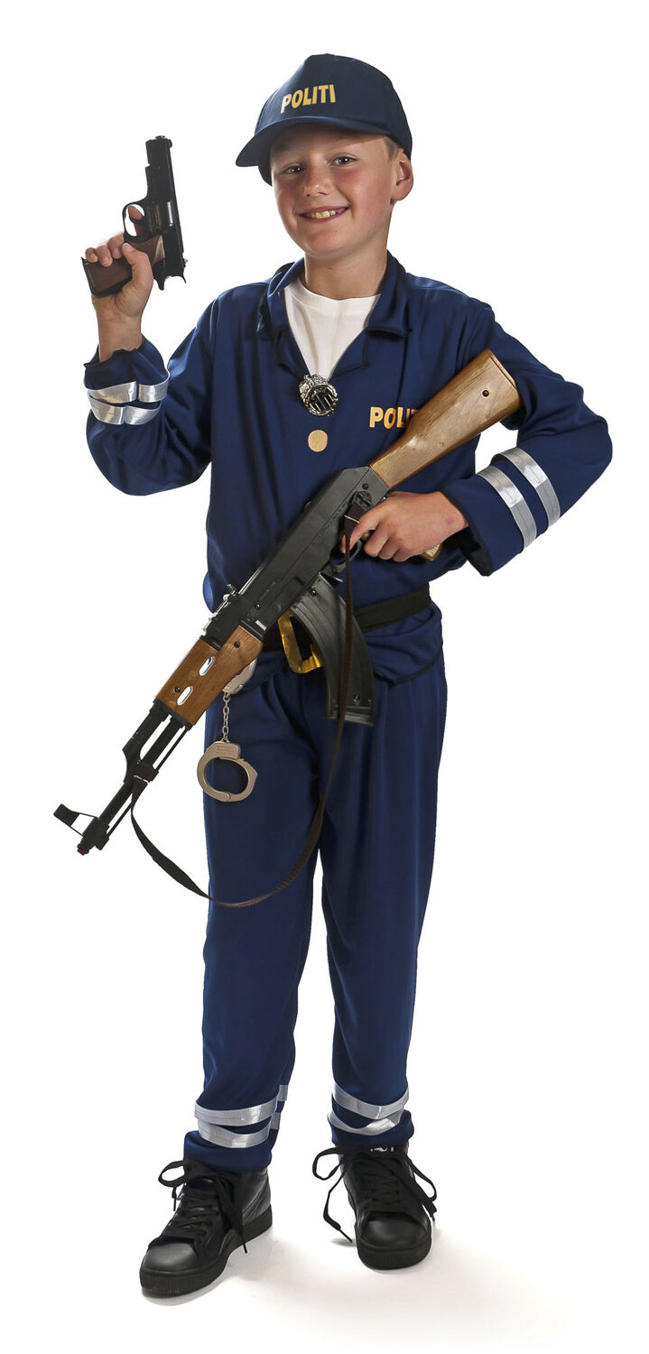 Politiuniform Bukse. skjorte, belte og caps