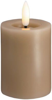 Moods & More - LED Pillar Candles, Silk, Melted, Sand, 49x75 mm