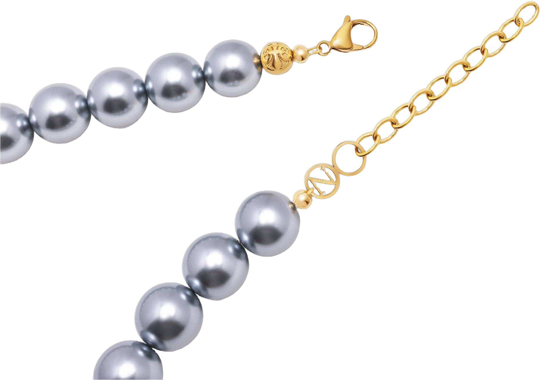 Women's Chunky Pearl Choker with Silver Finish