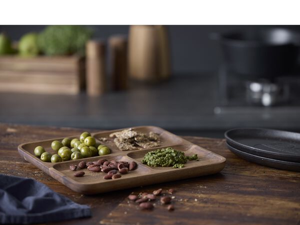 Serveringsfat 30,5 x 30,5 x 2,5 cm Akasietre