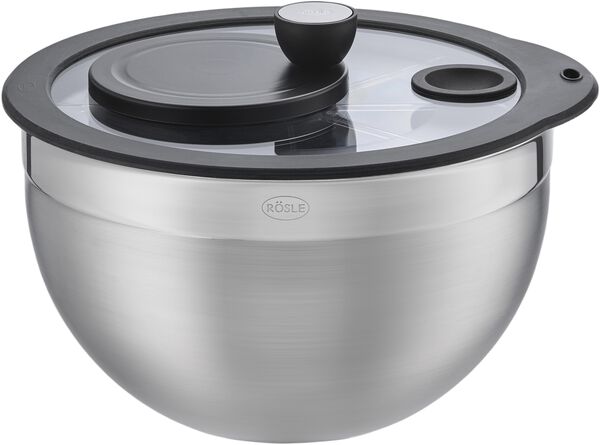 Salatslynge 5,4 liter 24 x 18,5 cm Stål/Svart