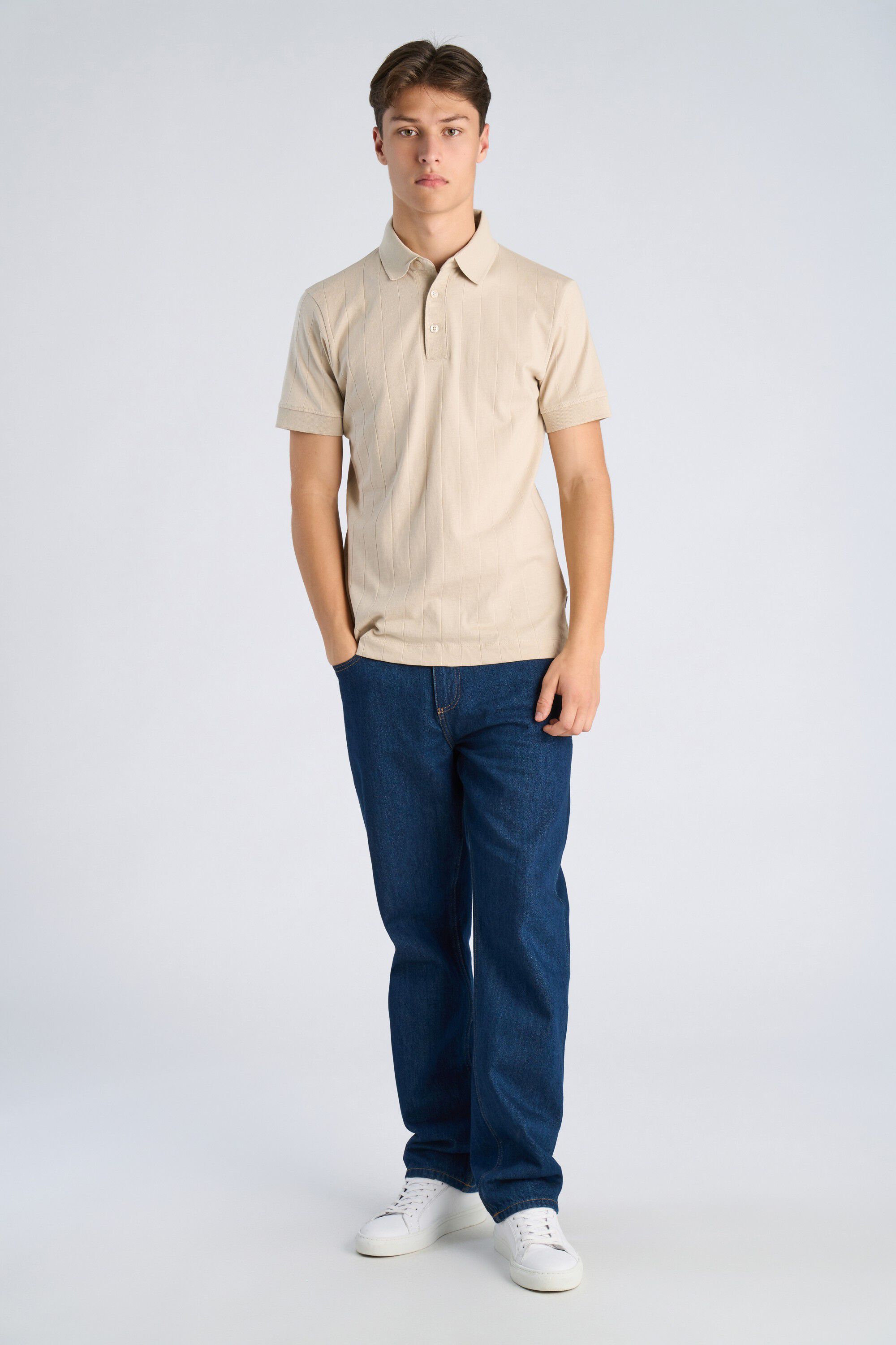 Needle drop polo S/S