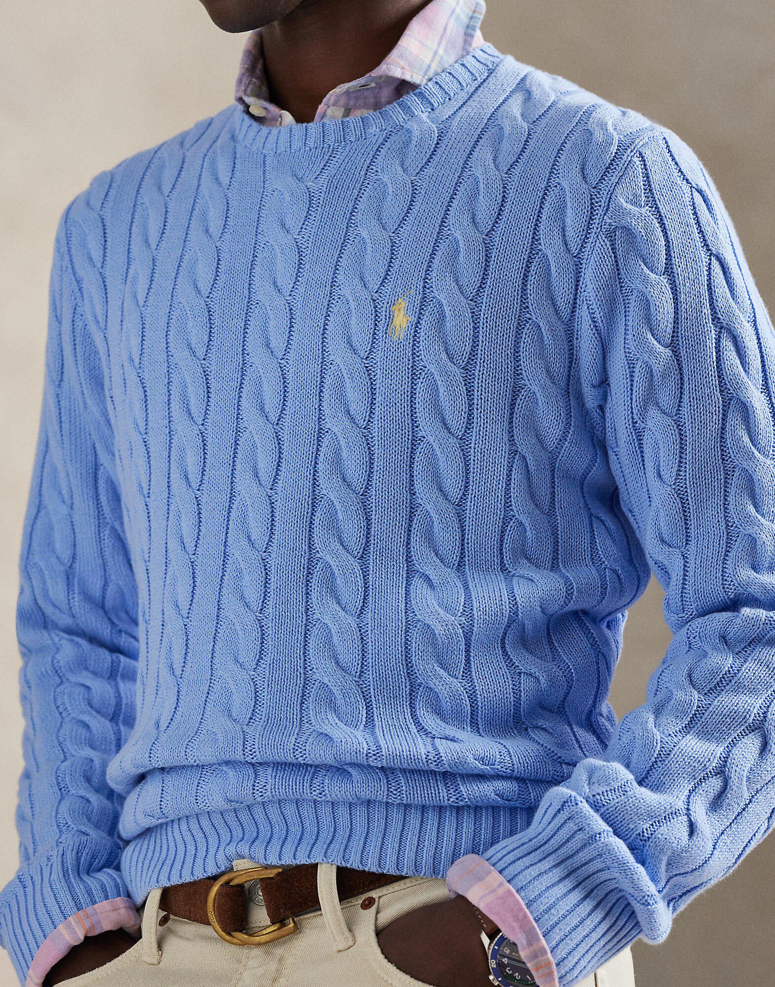 Cable-Knit Cotton Sweater