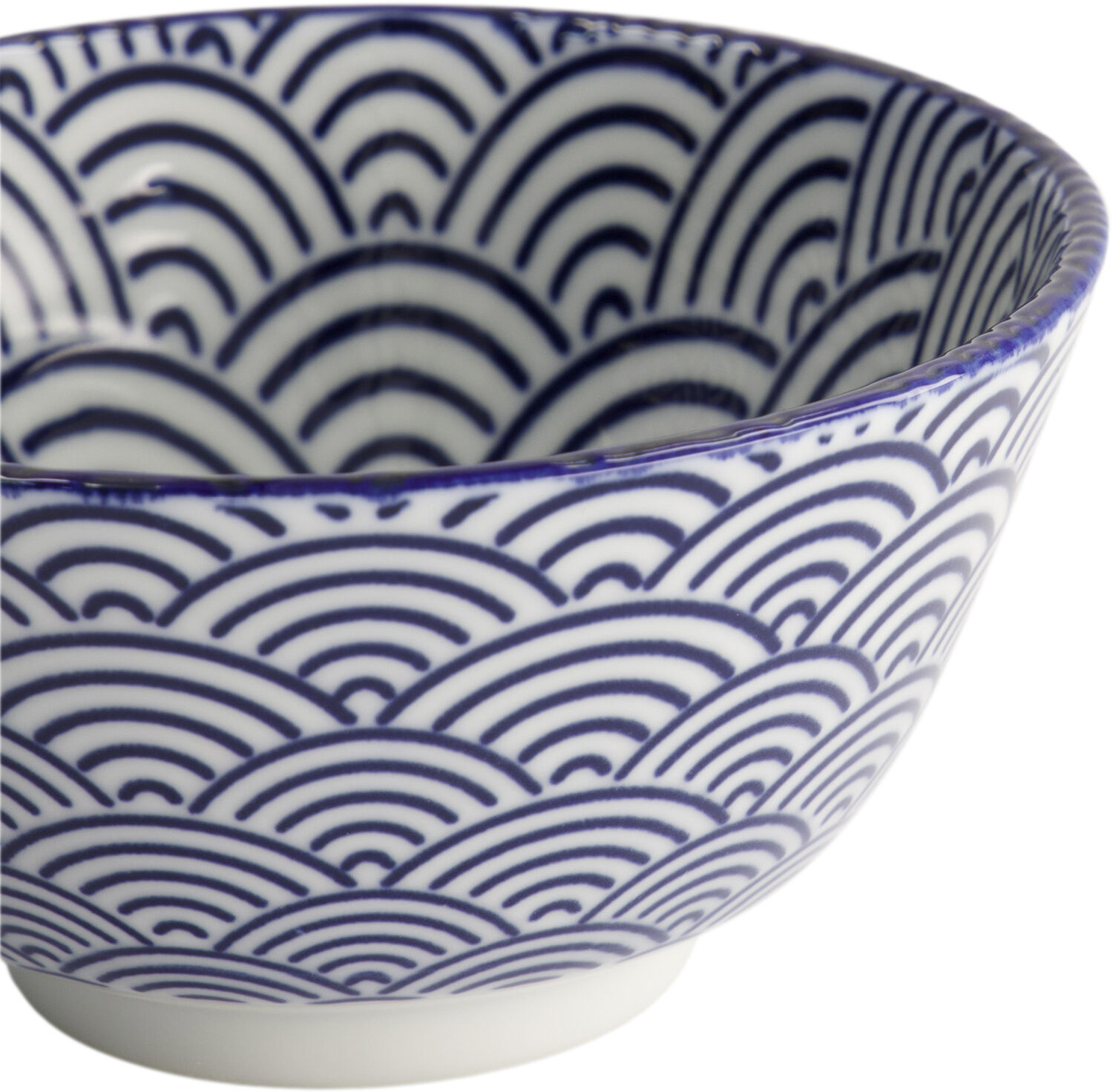 Nippon Blue Rice Bowl 12x6. 4cm Wave TN-01/A 6/96