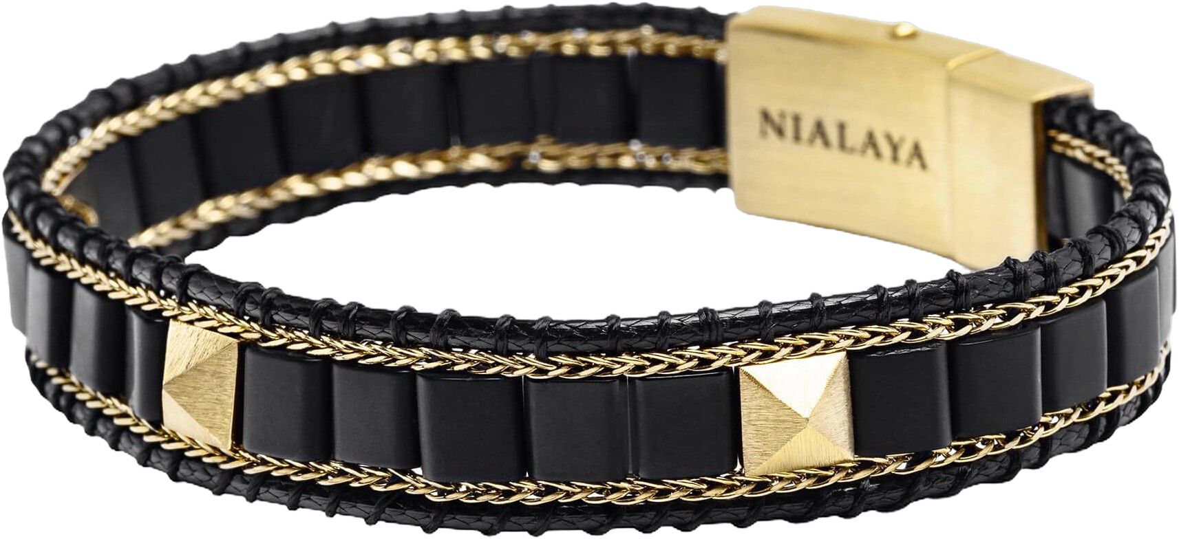 Black Onyx Stud Bracelet