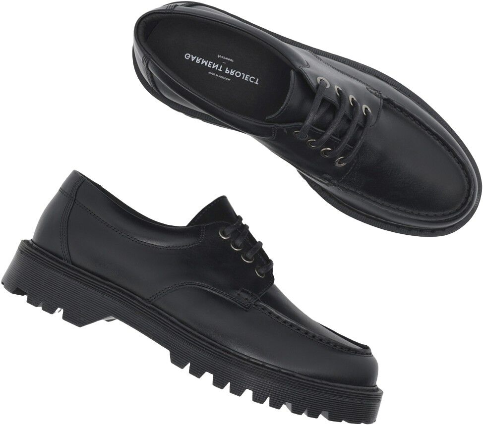 Pete Moc Toe - Black Leather