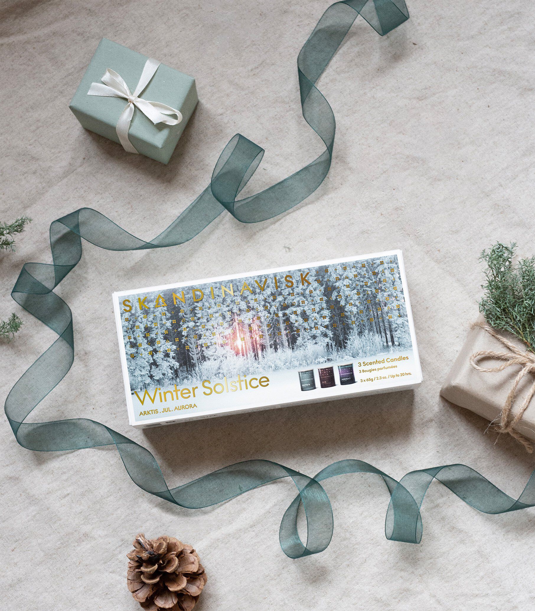 Winter Solstice Seasonal Candle Giftset 65g x 3