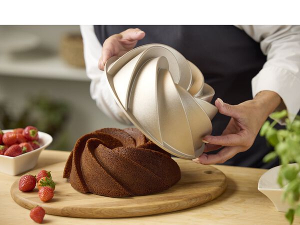 Bundtform Swirl 24 x 9 cm Rose gold