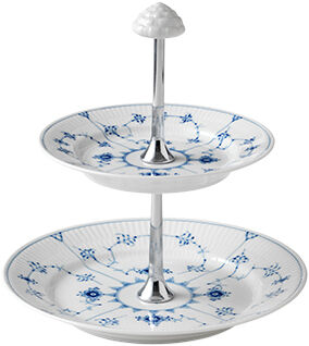 Musselmalet Riflet 24 cm. &eacute;tag&eacute;re