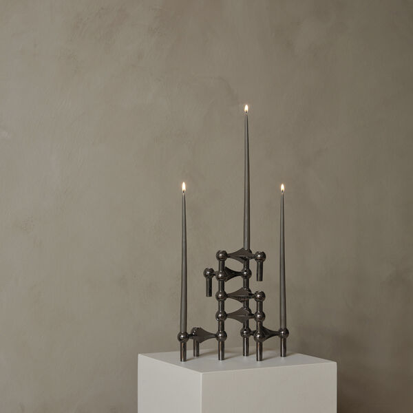 STOFF Nagel® lysestage sort krom