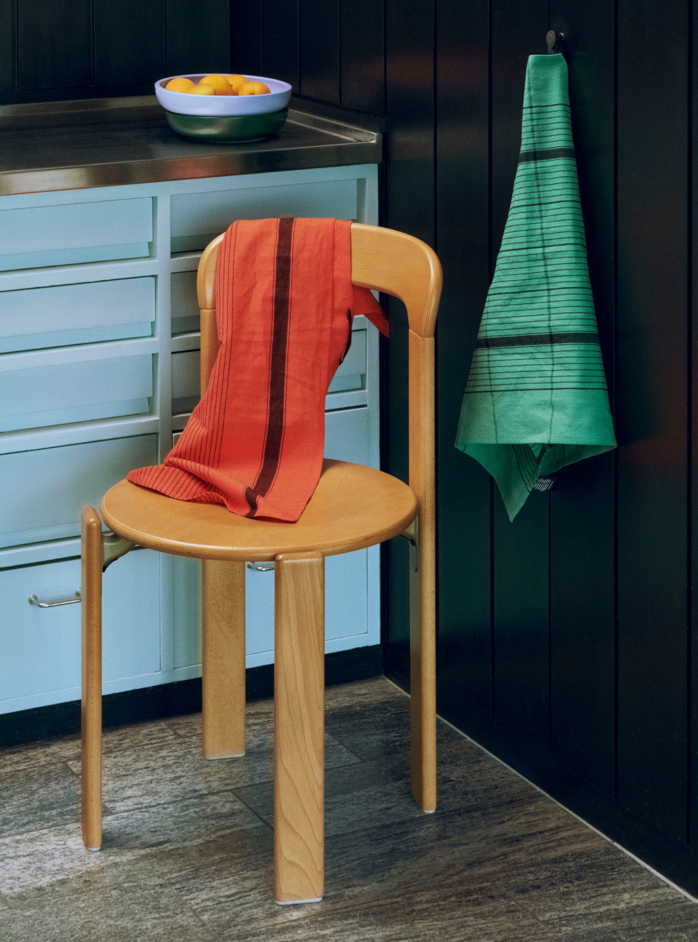 Linear Tea Towel-W52 x L80-Warm red