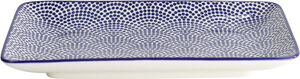 Nippon Blue Plate Rect 21x13. 5 Dot