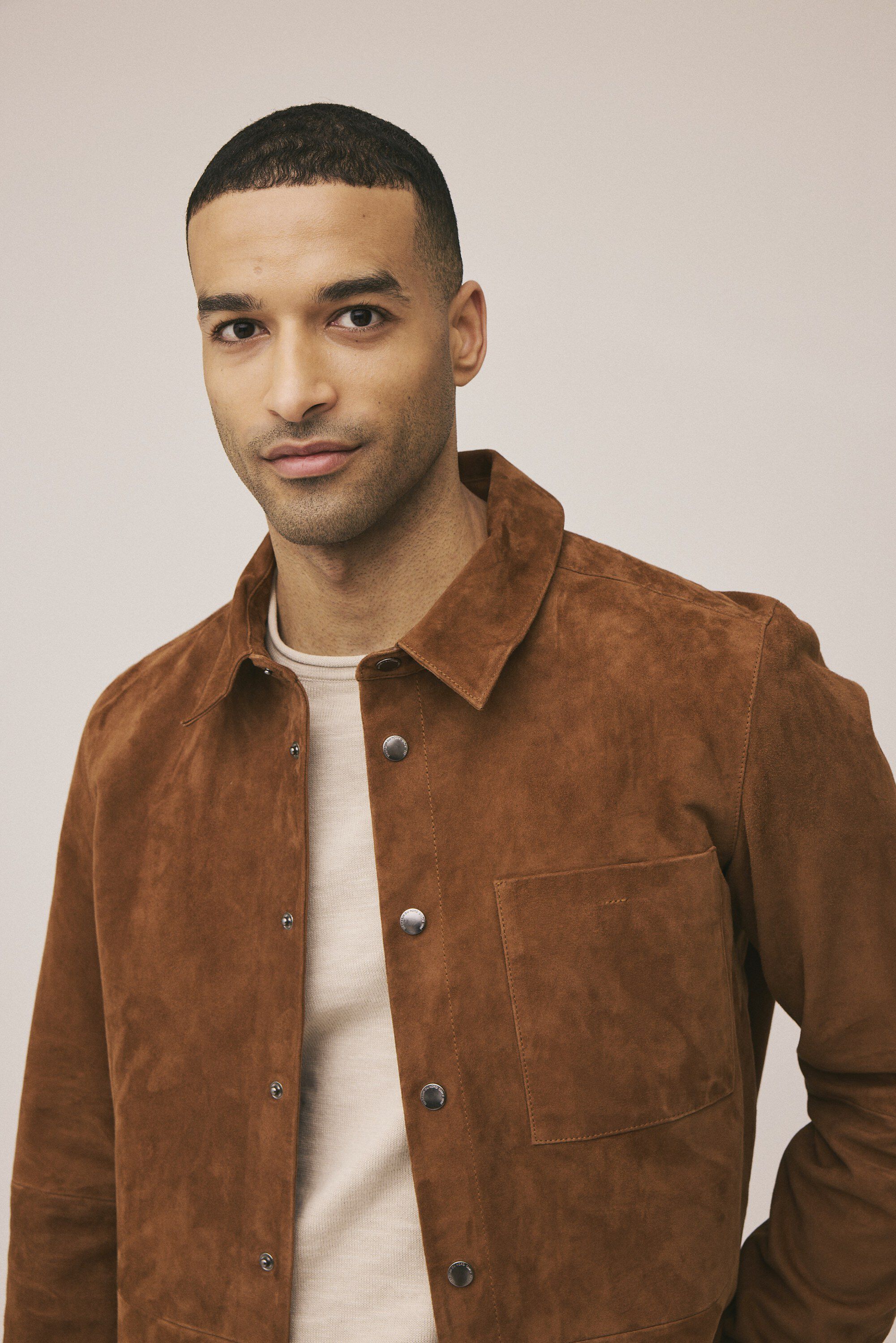 Colter suede overshirt - LWG