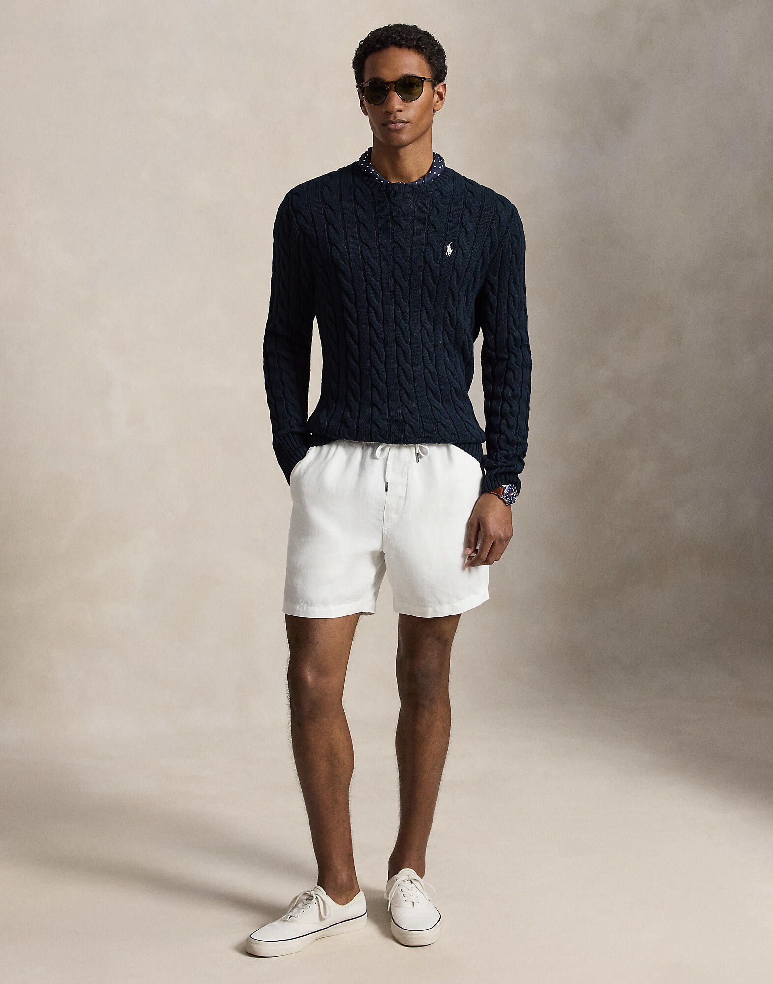 Cable-Knit Cotton Sweater