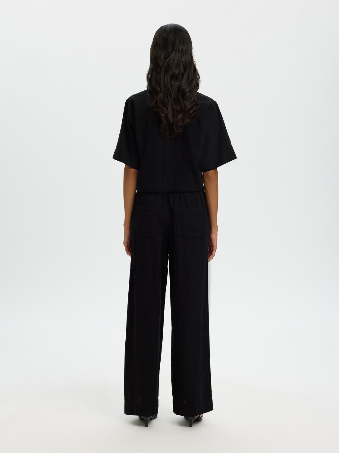 Slwluisa Mw Wide Linen Blend Pant Noos