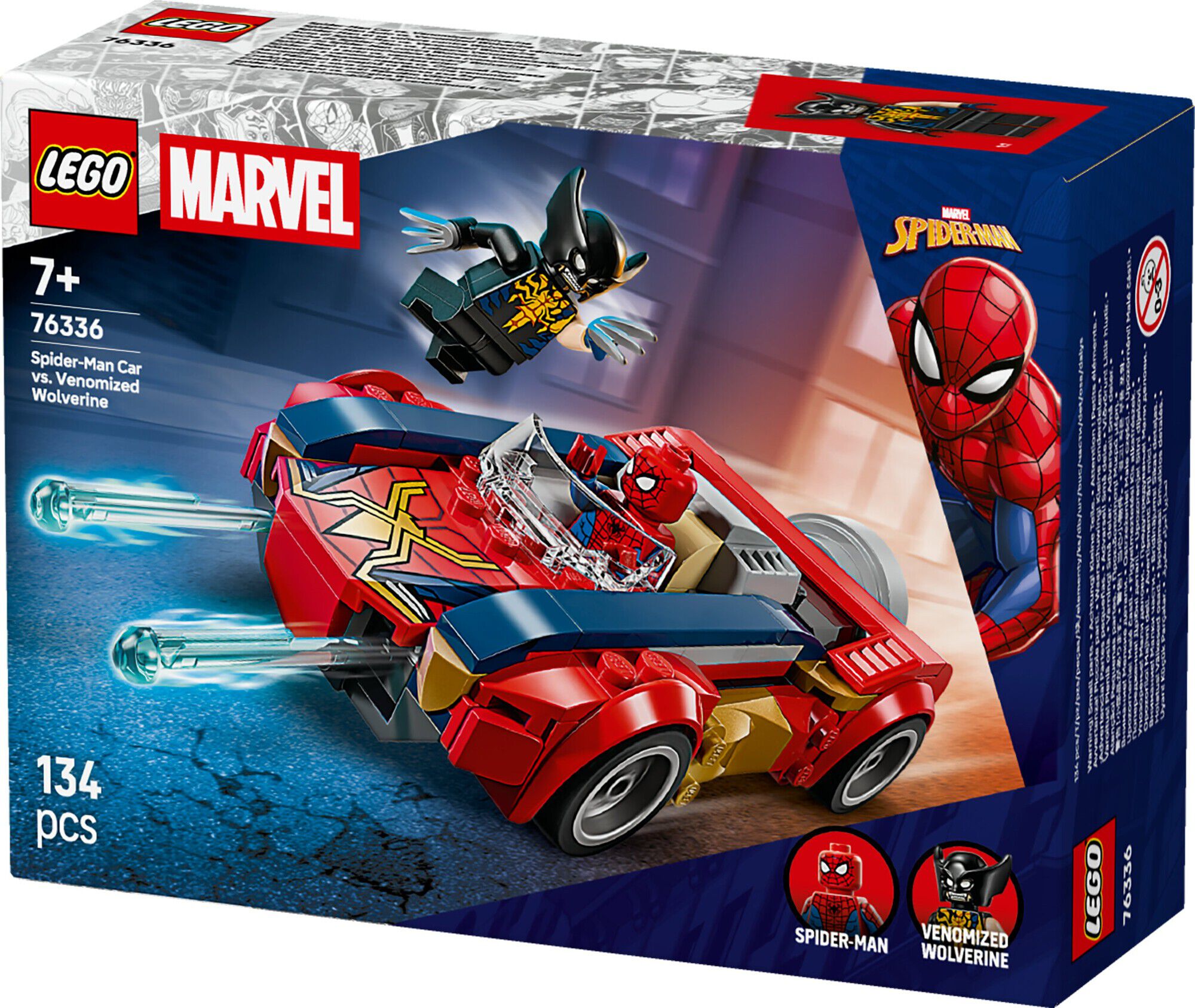 Spider-Man-bil mod venomiseret Wolverine 76336