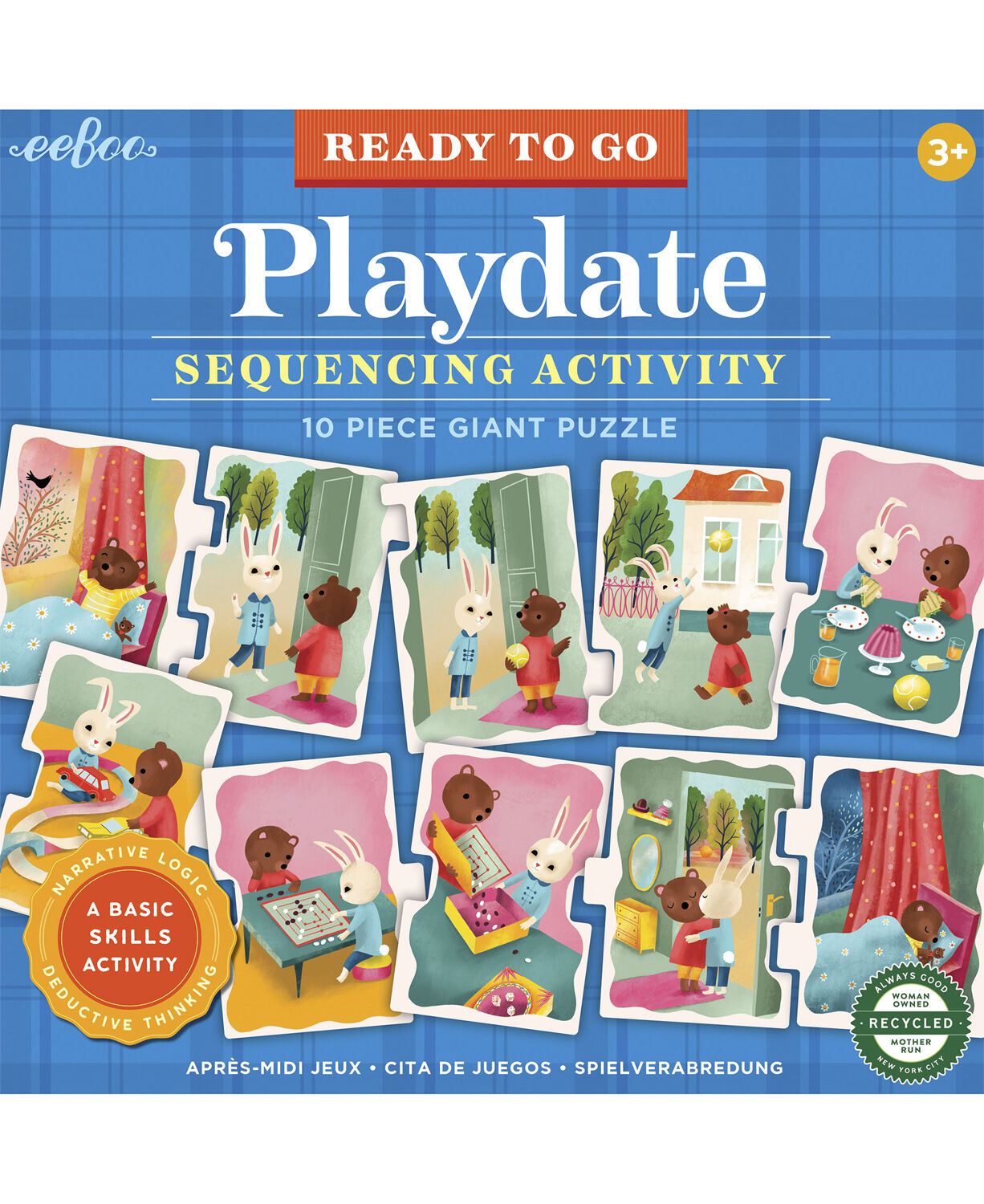 eeBoo - Jumbo puslespil 10 brk - Legeaftale