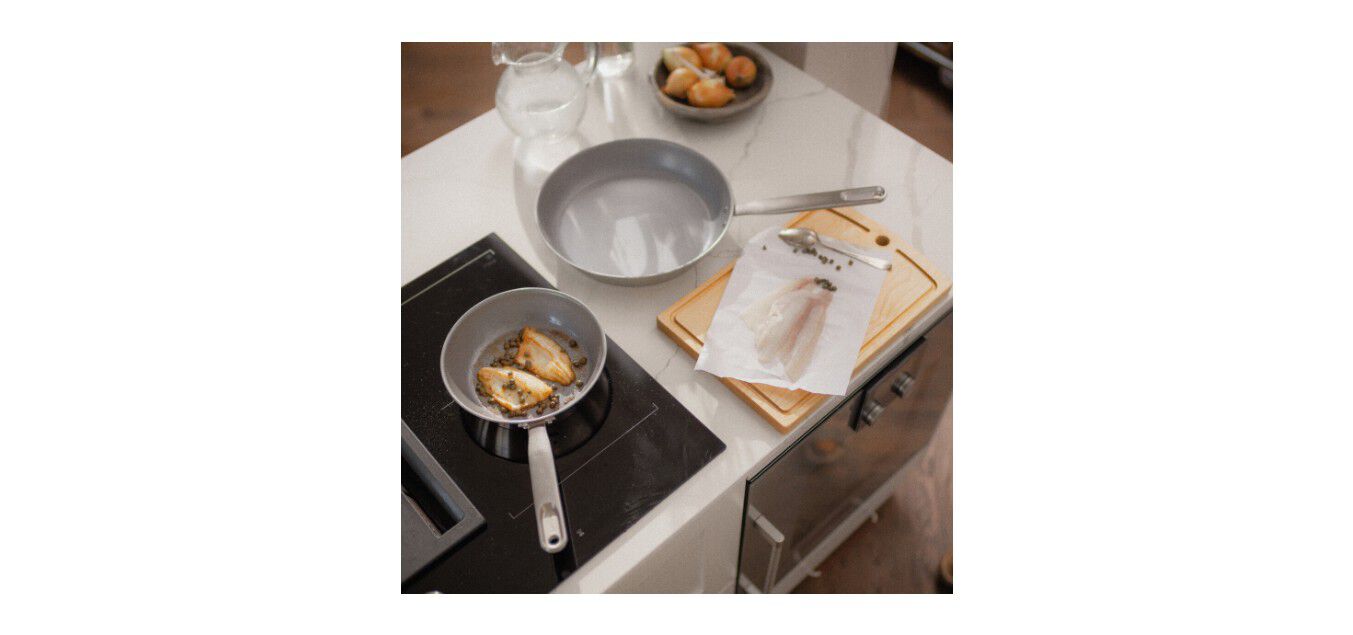 All Steel frying pan set 20+28cm