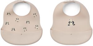 Ember Printed Bib 2-pack Panda / Sa