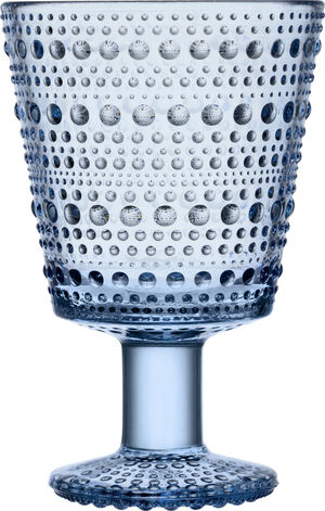 Kastehelmi glas på fod 30 cl - aqua 2 stk