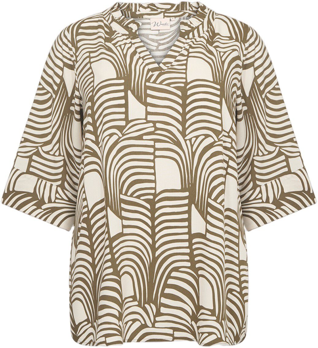 Curvy WA-LOVIS 2 Bluse Oliven