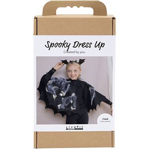 DIY Kit Spooky Udklædning, Flagermuskappe- og hårbøjle