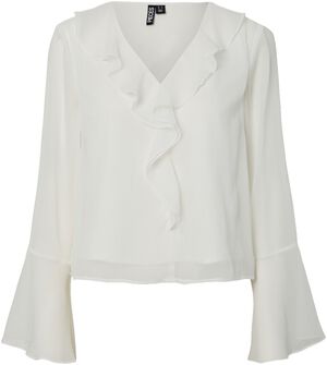 PCJASMIN LS V-NECK TOP WVN D2D PP B