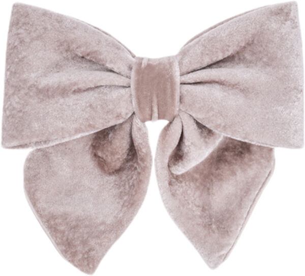 Luxury Bow Silk Velvet Beige