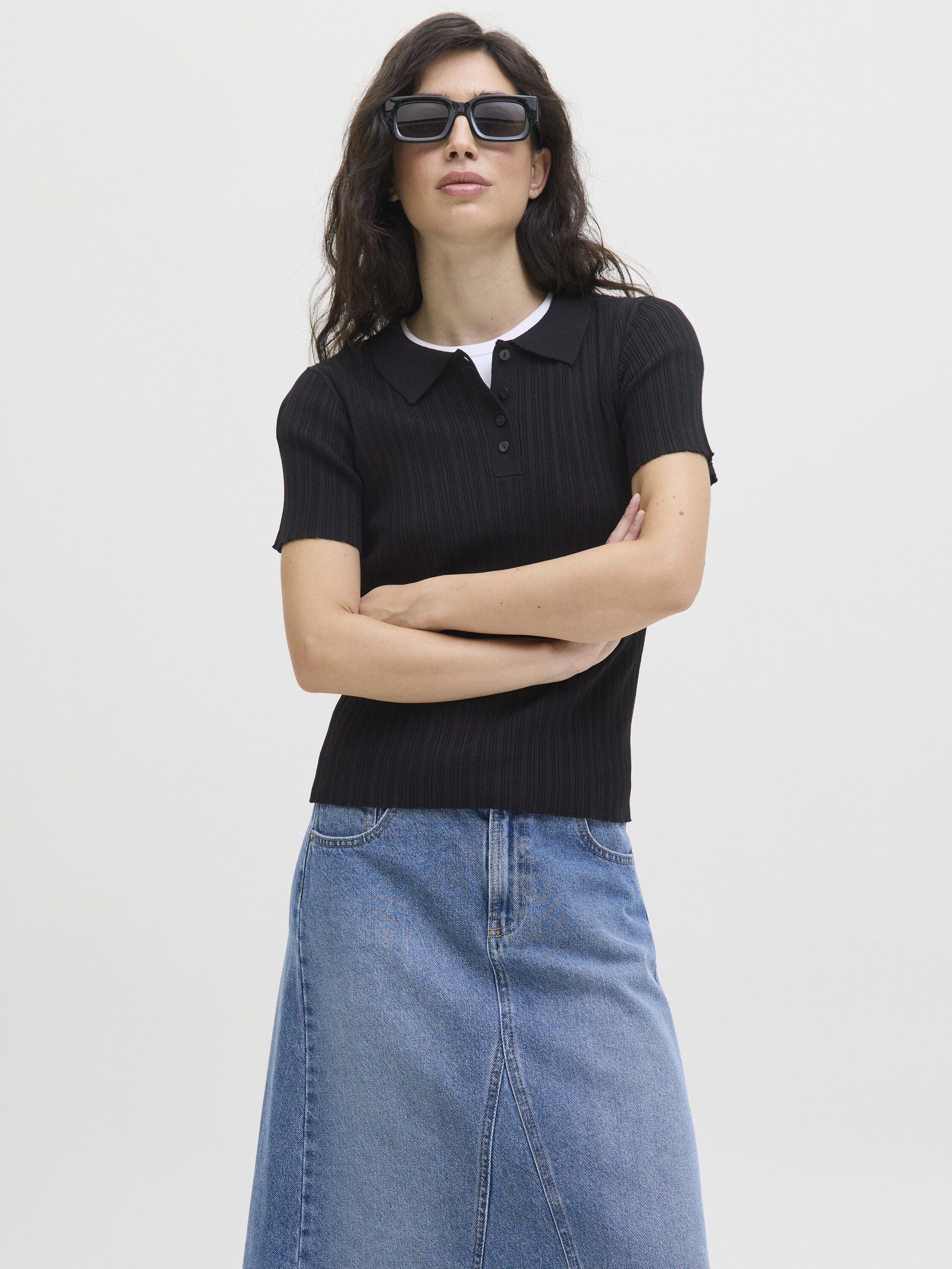 JXHADLEY TIGHT SS POLO KNIT NOOS