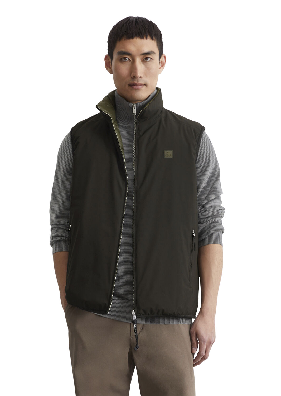 Vest, No Down, clean, e. dye, revers