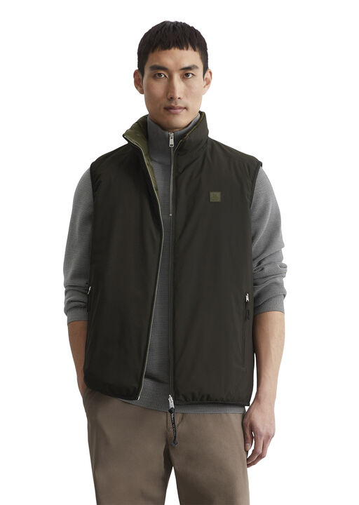 Vest, No Down, clean, e. dye, revers