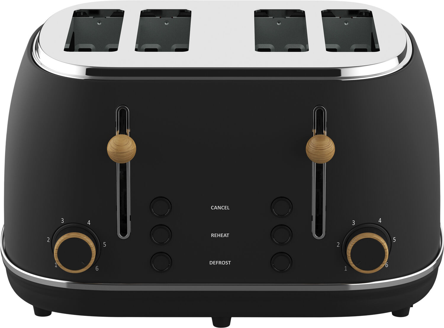 WITT PREMIUM 4-SLICE TOASTER WOOD BLACK
