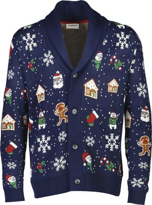 Xmas shawl collar cardigan