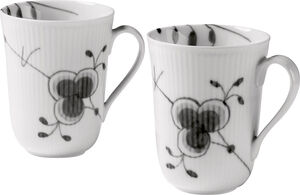 Black Fluted Mega kopp, 36cl, 2-pack