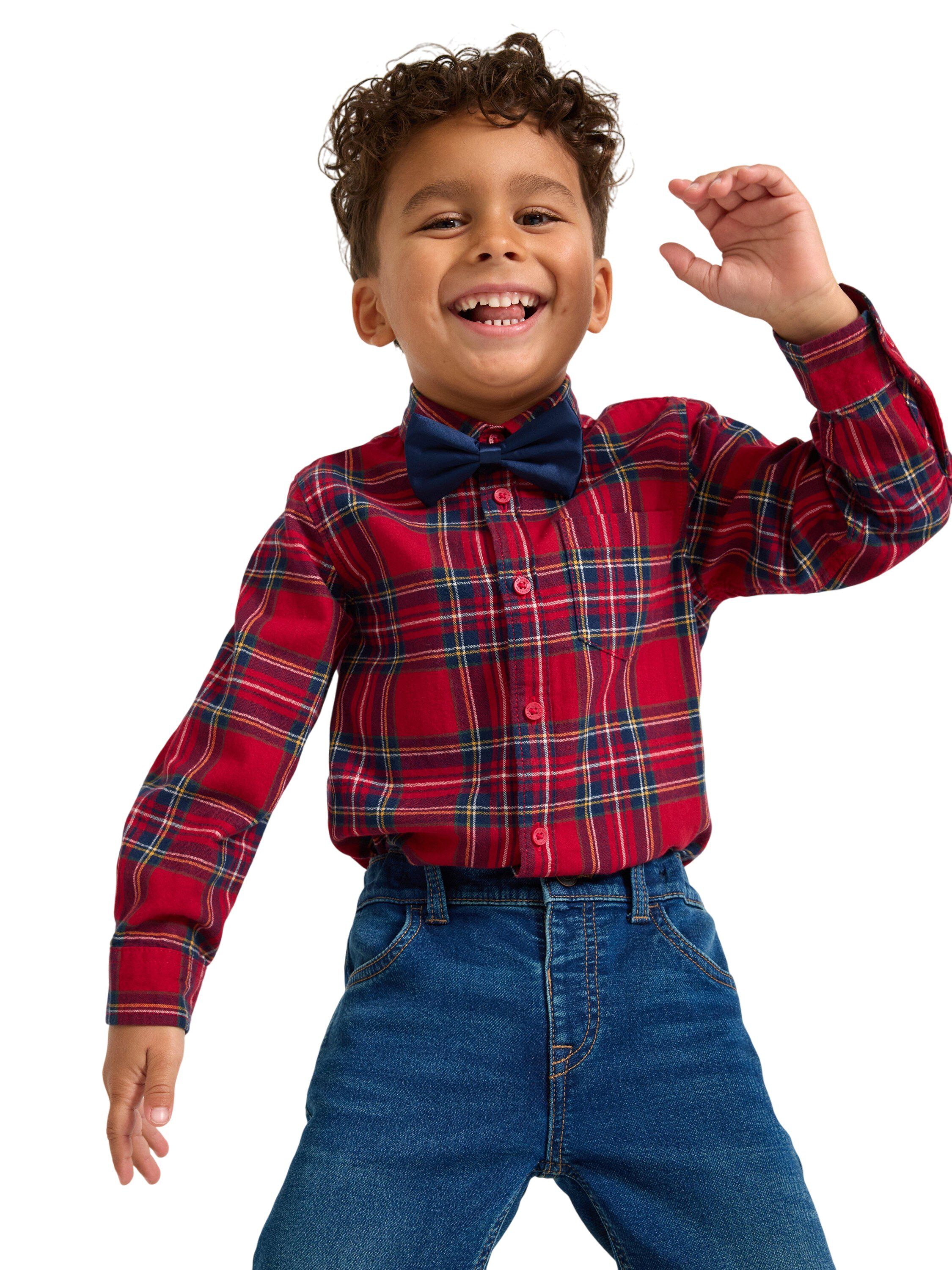 Soft, checked shirt with long sleev